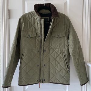 J. Crew Sussex Quilted Jacket with Corduroy Collar